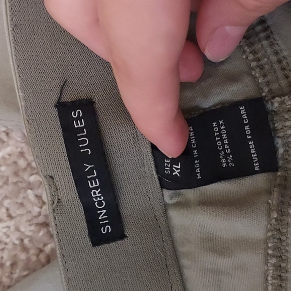 4/$18 Sincerely Jules green skinny cargo jeans - Picture 5 of 5
